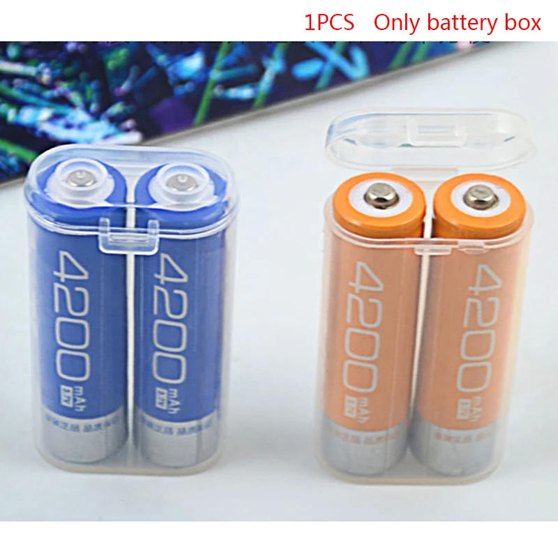 Battery Storage Box Battery Case Battery Box Portable Carrying Box 18650 Battery Case Storage Acrylic Box Clear Transparent Plastic Safety For 2pcs 18650 Battery