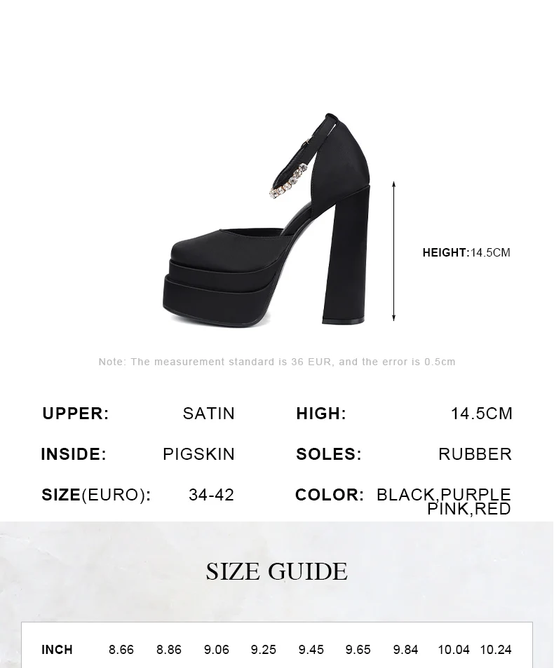 2021 New Ladies Sandals Summer Shoes Sexy Thick High Heels Thick Platform Buckle Crystal Dress Party Wedding Shoes Woman Pumps