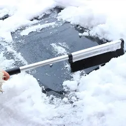 Автомобильный 2-в-1 лобовое стекло удаление снега автомобиля щетка для снега скребок для льда Мороз веник очиститель телескопические