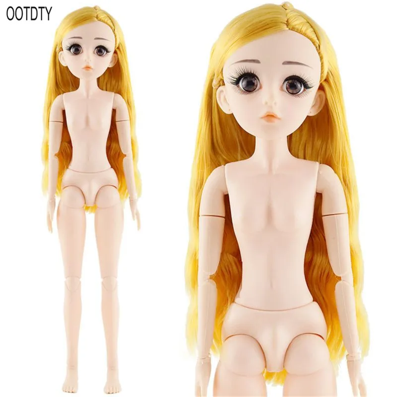 42 см Bjd кукла 24 шаровая шарнирная кукла DIY обнаженное тело вьющиеся прямые волосы подарок для девочки с 3D глазами голова куклы игрушки для девочек