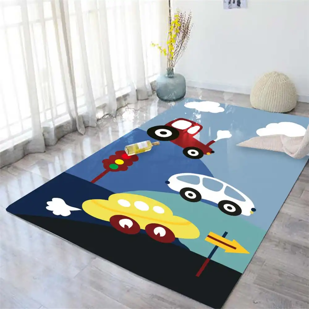 Cartoon Cars Rocket Tapijt Tapijten Jongens Room Decor Spelen Mat Parlor Sofa Karpetten Zachte Baby Kruipen Sport Bal Living Kamer Tapijt Tapijt Aliexpress