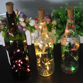 

Navidad Christmas Decorations for Home 1 M 2 M 3 M Bottle Corks Light String Garland Glass Crafts Lights New Year Decorate Lamp