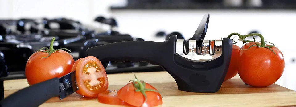 Точилка для ножей 3 этапа Профессиональная кухонная заточка шлифовального станка точилка для ножей вольфрамовый алмаз керамика точило