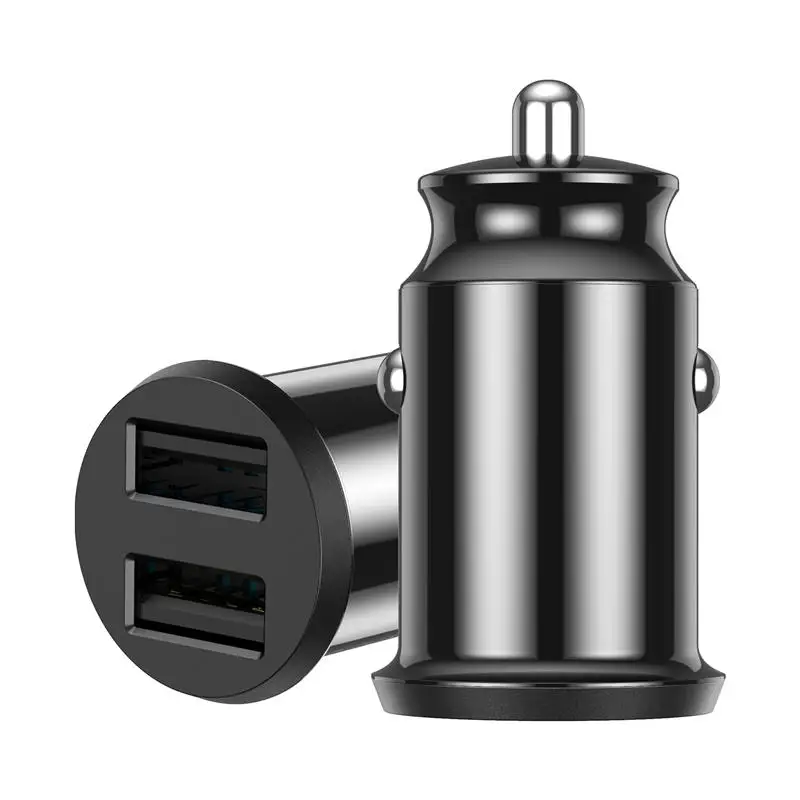 GTWIN USB Автомобильное зарядное устройство для iPhone 11 Pro Max Xiaomi huawei P30 12V 3.1A двойной порт прикуривателя - Тип штекера: Universal Black
