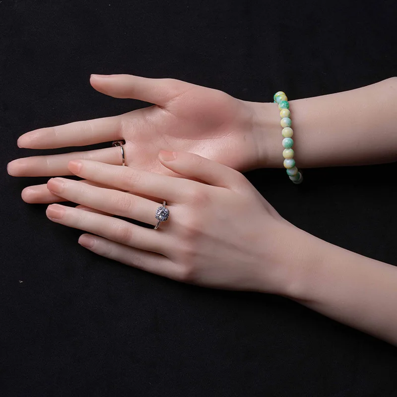 Female Hand Model Lifelike Fake Liquid Silicone Mannequin Hands For Manicure Art Jewelry Display Sketch Practice Zishine TGDW05