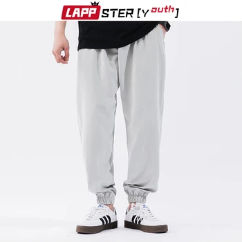 

LAPPSTER-Youth Summer Japanese Streetwear Harem Pants Men 2020 Mens Grey Sweatpants Korean Fashions Joggers Casual Track Pants