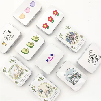 

South Korea INS Celebrity Style Adorable Smiley Storage Box GIRL'S Hand Account Adhesive Paper Candy Box Storage Jewelry Box Tin