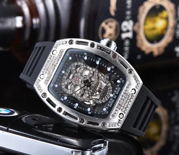 

Limited Edition Skull Skeleton Watch Richard New Top Brand Watches DZ mille Men Quartz Wristwatches Male Waterproof Clock Gift