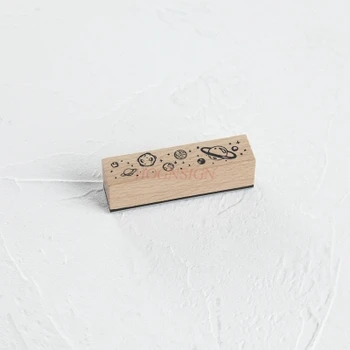 

Wandering planet wooden seal flying bird strawberry moon phase bow hand account decoration tool seal