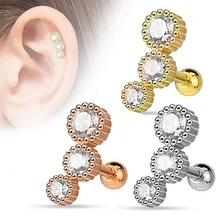 

1PC 18G Zircon Cartilage Earrings Stud for Women Stainless Steel Conch Piercing Jewelry Helix Earrings Tragus Fashion Jewelry