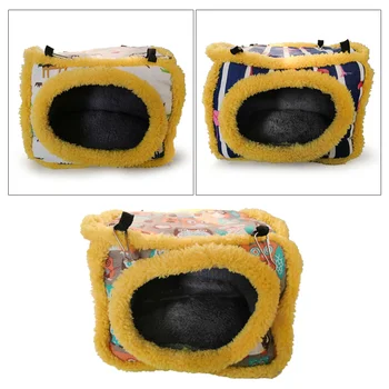 

1pc Nest Premium Sponge Square Beautiful Pattern Creative Pet Supplies House Nest Sleeping Bed for Squirrel