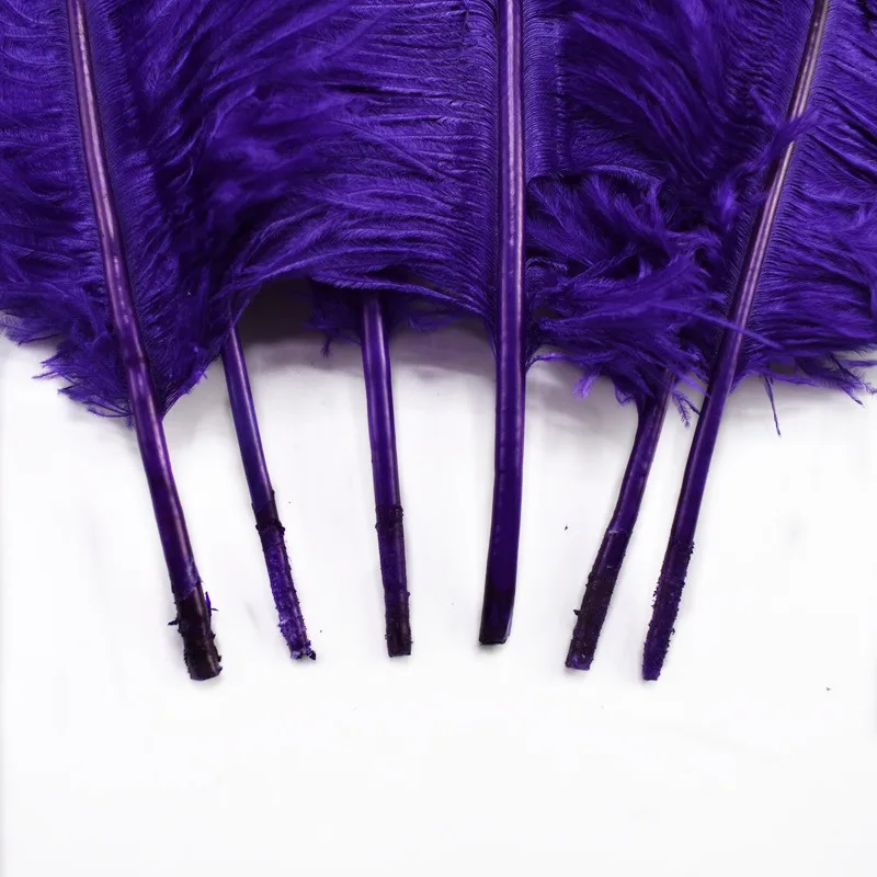 Дешевые 10 шт./лот 15-70 см пурпурные перья страуса поделки DIY Длинные страусиные перья Свадебные перья