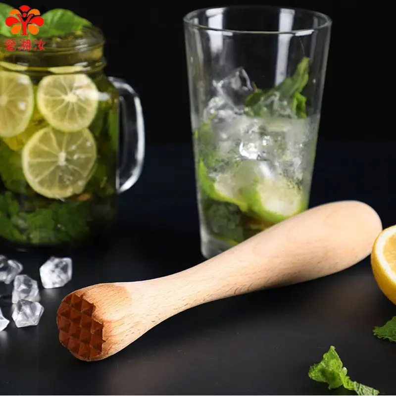 Solid Wood Stamp for Making Bartender,Garlic Pestle,Fruit Muddlers,Caipirinha Pestles,Mojito Cocktail Making,Bar Accessories
