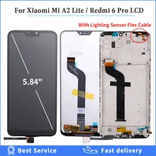 ЖК дисплей и рамка 5 84 дюйма для Xiaomi Mi A2 Lite дигитайзер сенсорного