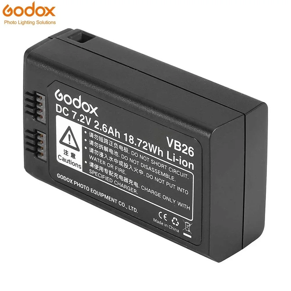 Godox VB26 Akku + VC26 Ladegerät - 2600mAh Für V1 Blitz Serie