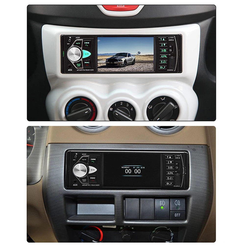 4022D Автомагнитола 1 Din FM радио авто аудио стерео MP3 Bluetooth Автомагнитола Поддержка камеры заднего вида рулевое колесо управление
