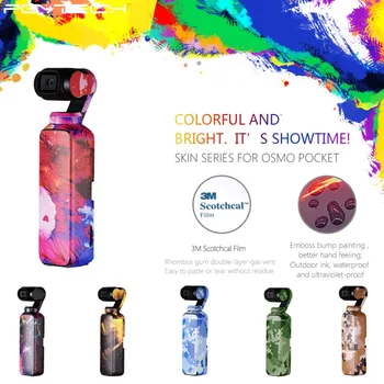

PGYTECH 3Pcs/Set Waterproof Skin Stickers for DJI OSMO Pocket Gimbal Colorful Camouflage Outdoor 3M Scotchcal Film Decals