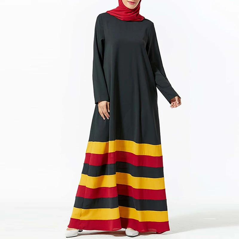 black dress Абайя кафтан Дубайский хиджаб мусульманское платье кафтан турецкие платья ислам одежда для женщин Ropa Elbise Baju мусульманская Wanita Kleding - Цвет: black dress