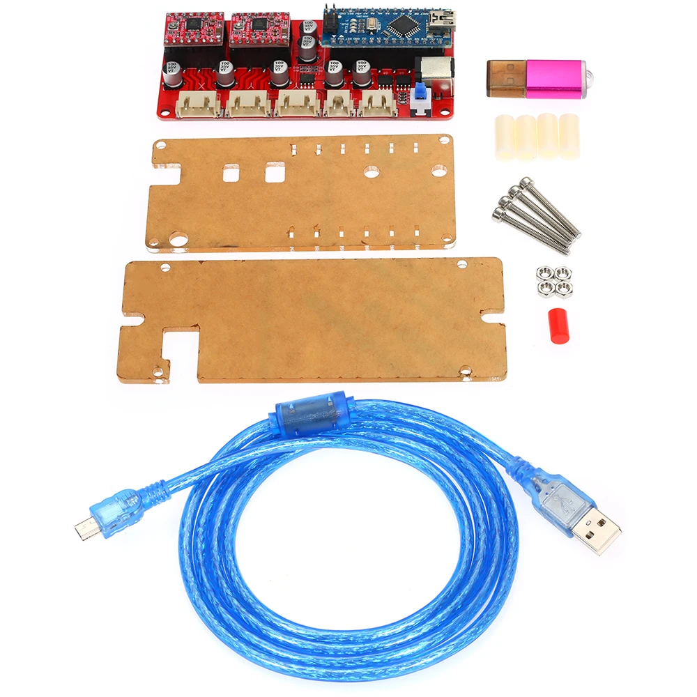 

DC 12V 5.5-2.1 CNC Engraving Machine Control Board For DIY Woodworking Laser Engraver Driver Controller With 3 Axis Control
