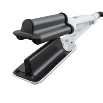 

32Mm Deep Wave Hair Curling Irons Ceramic Triple Barrel Big Wave Curlers Big Corrugated Hair Curler Us Plug White
