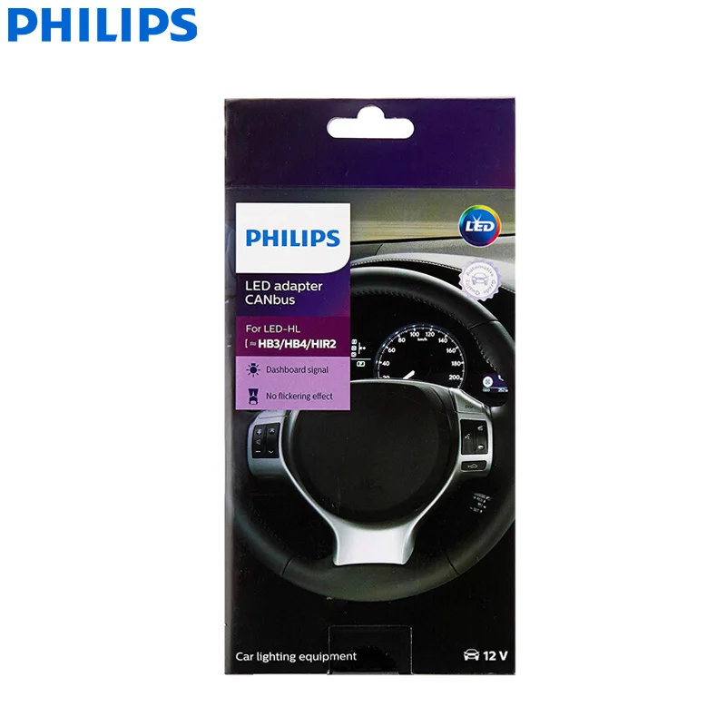 

Philips LED CANbus HB3 HB4 H1R2 9005 9006 9012 18956C2 Decoder LED Adaptor Error Cancel Remove Dashboard Warning (Twin)