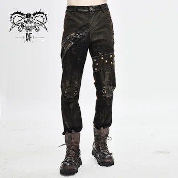 

Devil Fashion Men's Steampunk Retro Trousers Punk The Do Old Hip Hop Daily Casual Pencil Pants