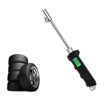 

Vehicle Heavy Truck Battery Powered Air Chuck Car Digital LCD Display Inflator Swivel Dual Head Tire Pressure Gauge 360 Rotating