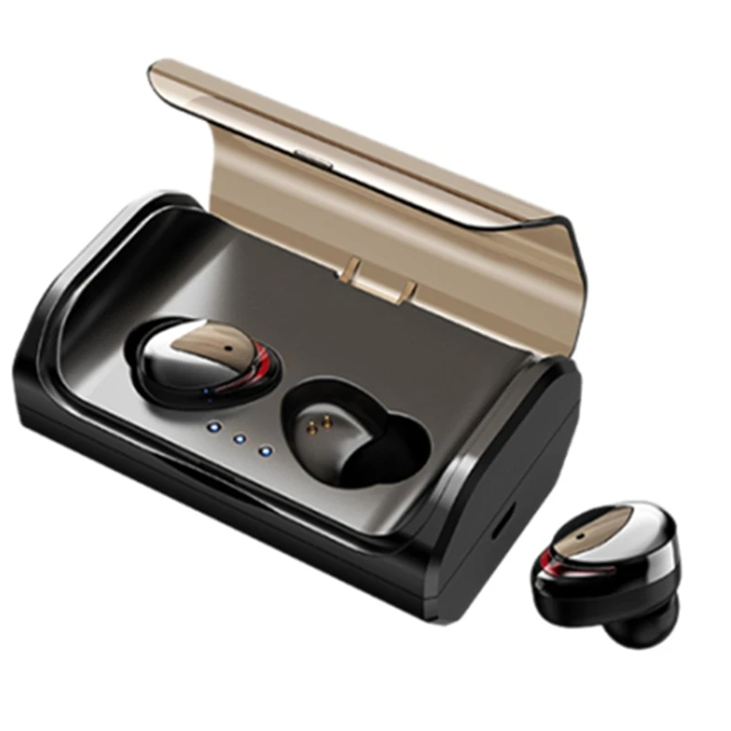 

TWS T8 Bluetooth Earphones 5.0 Wireless Earbuds Deep Bass Stereo IPX7 Waterproof Sports Headset with Charging Box
