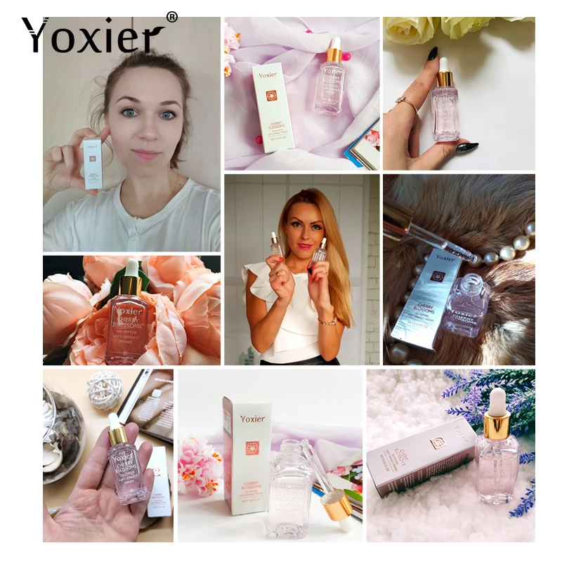 Основа для макияжа Yoxier 3 шт./лот отбеливающая эссенция лица с цветком вишни