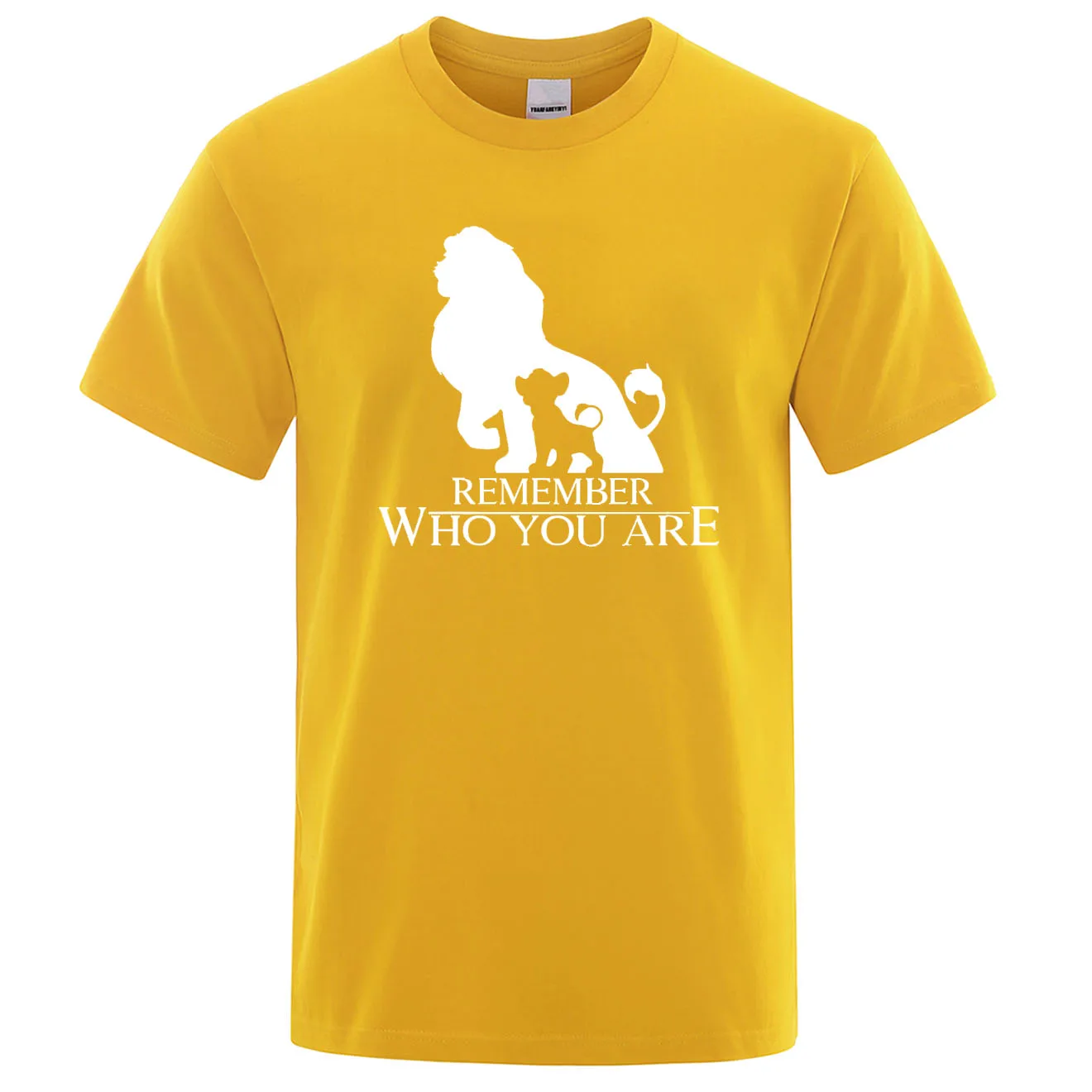 Футболка с рисунком короля льва homme уличная Мужская футболка с надписью «вспомните, кто вы» летние мужские футболки с коротким рукавом