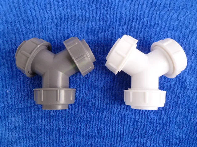 

Y Type Only T-connector with Nut Joint Double Washing Machine Sink Double Sewer Double Vanities/Wash Basin Hose