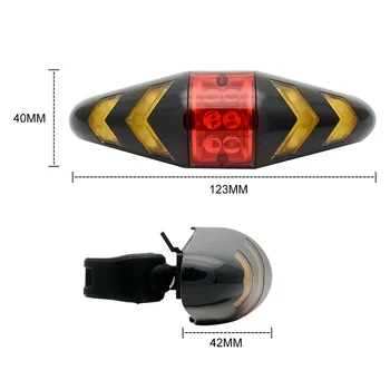 

Bicycle USB LED Indicator Rear Tail Light Bike Turn Signal Light with Wireless Remote SEC88