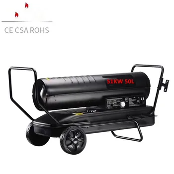 

50KW 50L Diesel Forced air HeaterFuel heater Electric-Heater With wheels push-pull Drying Heating Handy Portable Warmer-Machine
