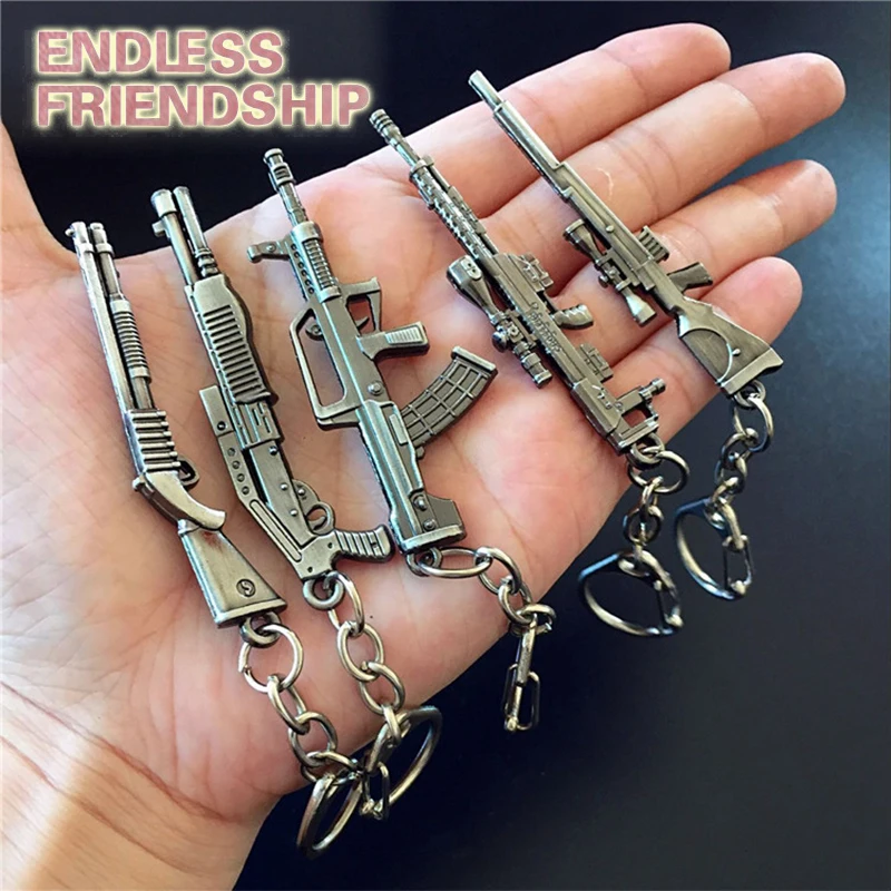 

AK47 AMW Gun KeyChains Tritium Metal CS GO Keyring Key Holders For Best Friends Chaveiros Llaveros For Men Porta Porte Clef