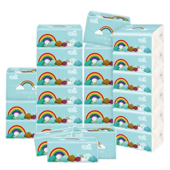 

Natural Wood Pulp 3-Ply Toilet Paper 300 Sheets Soft Facial Tissues Household Napkin Skin-friendly Kitchen