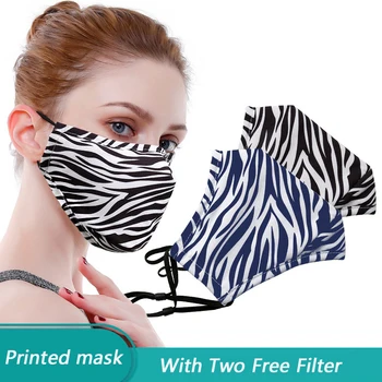 

Reusable Face Mouth Mask 2020 Spot Hot Sale Outdoor Washable pm2.5 printed Dustproof Cotton Mask Filter Printing Multicolor Mask