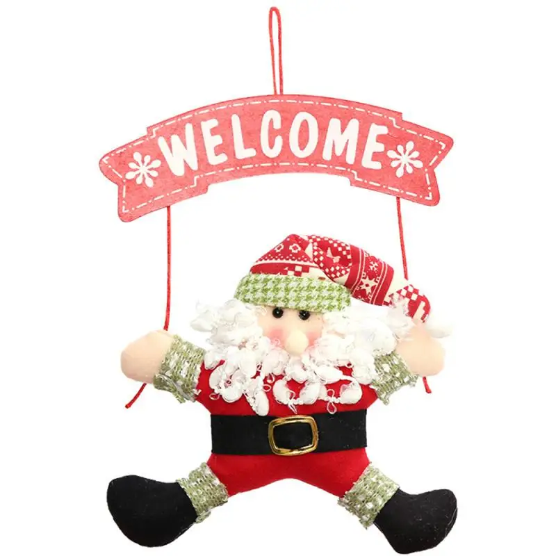 Christmas Shop Indication Craft Durable Hanging Festival Gift Pendant Door Welcome Card Wooden Wall Wind Chime String Wedding