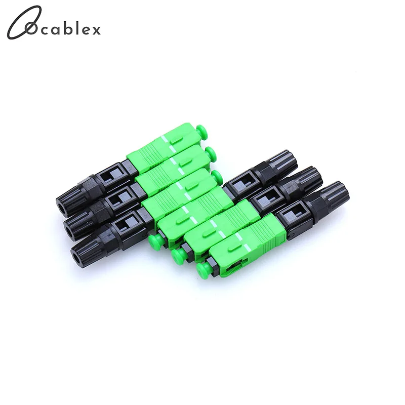 100PCS/box FTTH SC APC single mode fiber optic quick connector Fiber Optic Fast Connector|Оптоволоконное оборудование| |
