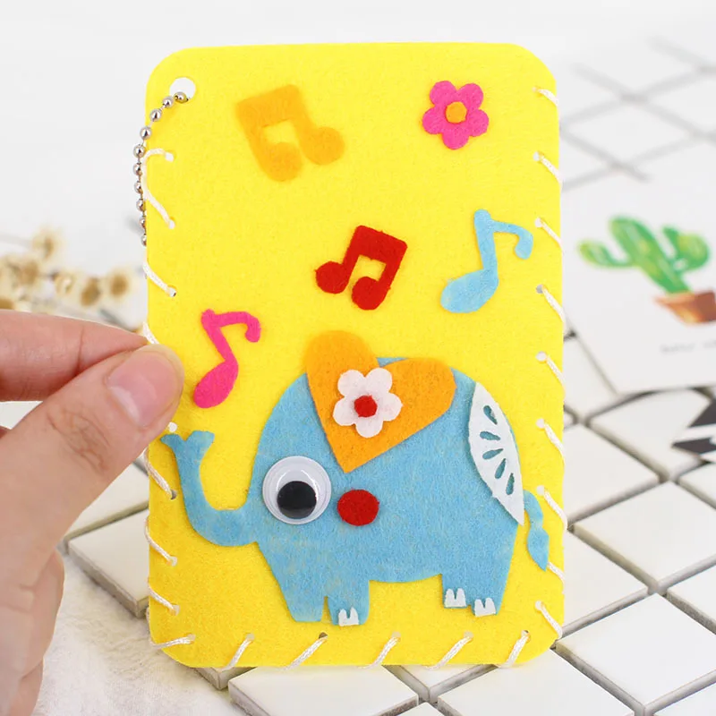 2 шт мультфильм DIY карты рукав нетканый чехол для автобусной карты кулон ручной работы игрушка материал посылка для детей Плетеный стикер игрушки подарок