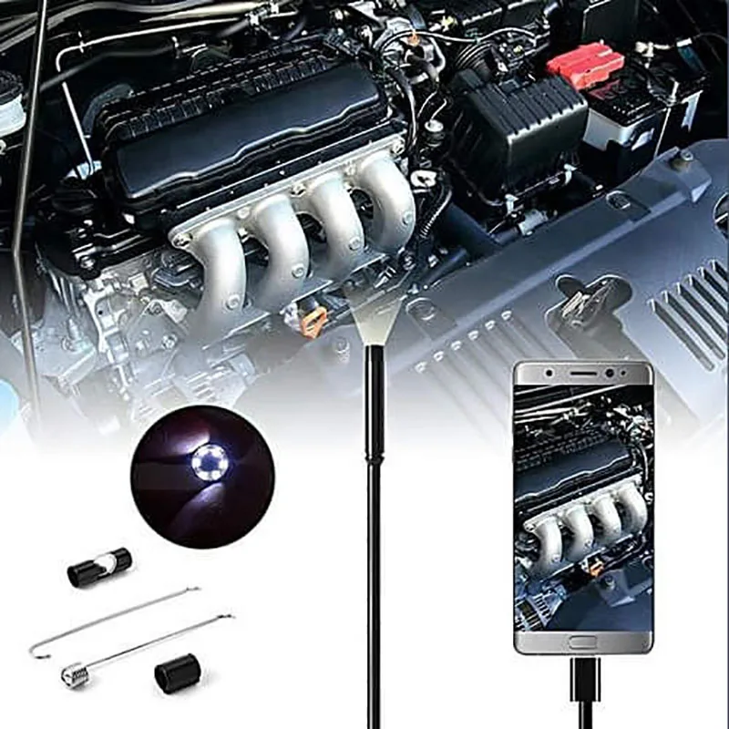 

Car Endoscope Videoscope for Android Phones Smartphones 1080p Full HD Endoscopic Camera Inspection Borescope Flaw Detection Tool