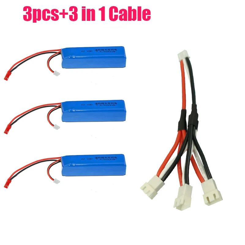 7 4 V 3000mAh 8C перезаряжаемый 2S Lipo аккумулятор для Frsky Taranis X9D Plus Радиоуправляемый
