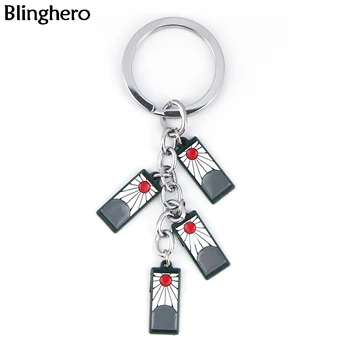 

Blinghero Anime Kimetsu no Yaiba Metal Pendant Key Chains Personality Key Holder Automobiles Motorcycles Key Rings BH0626