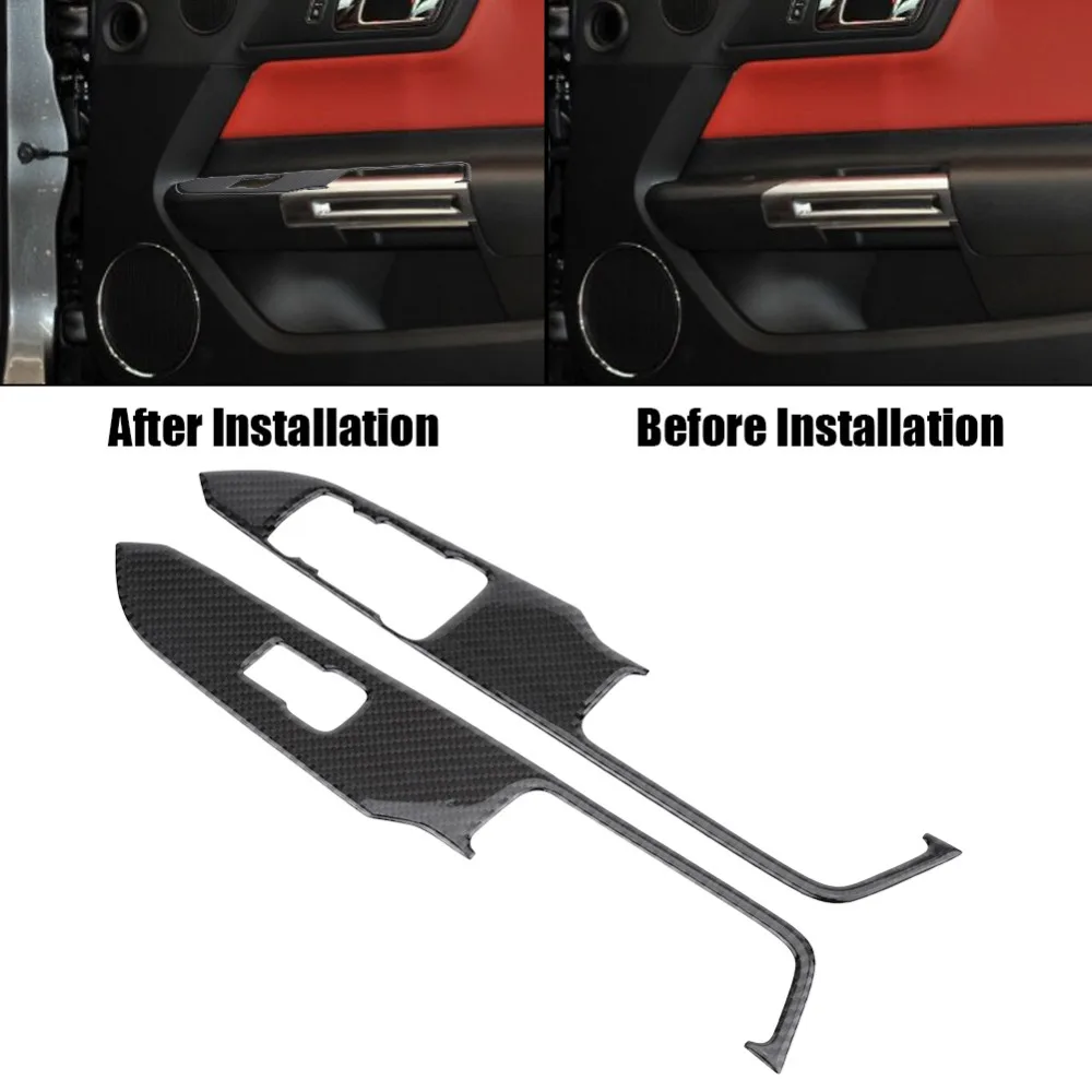 2 шт., углеродное волокно, автомобильный подлокотник для межкомнатной ...
