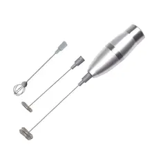 Electric Milk Frother Stainless Steel Milk Shaker Fancy Coffee Brewer Milk Mixer Single And Double Egg Beater