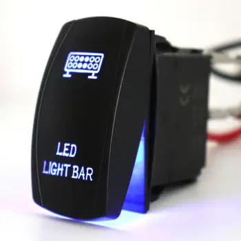 

Led Light Bar 5 Pin Rocker Switch Waterproof Laser SPST ON/OFF Backlit LED Light 20A 12V For Auto Automotive Truck Boat Marine