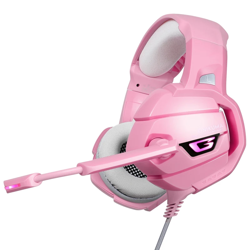 Светодиодсветодиодный Игровые наушники K5 проводные стерео Hi Fi с микрофоном для