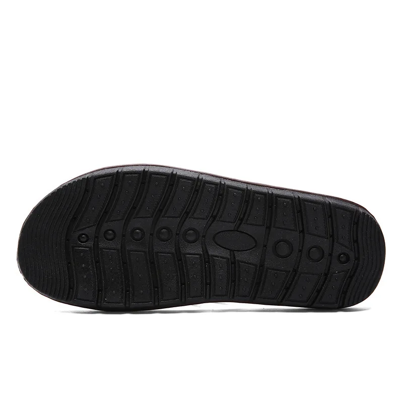 

Soft Bottom Sandals Summer New Products Couples Flip-flops Korean-style Cool Fashion Large Size 46 Anti-slip Cowhide Beach Sanda