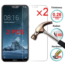 2 шт. защитное стекло из закаленного стекла для Nokia 5,1 Plus 6,1 7 6 5 9H пленка для экрана телефона протектор для Nokia 7,2 6,2 7,1 Plus HD