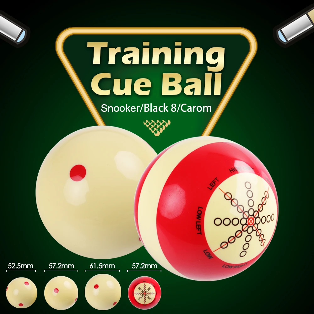 Standard Training Cue Ball Billiard Snoonker Black 8 Carom Ball Resin