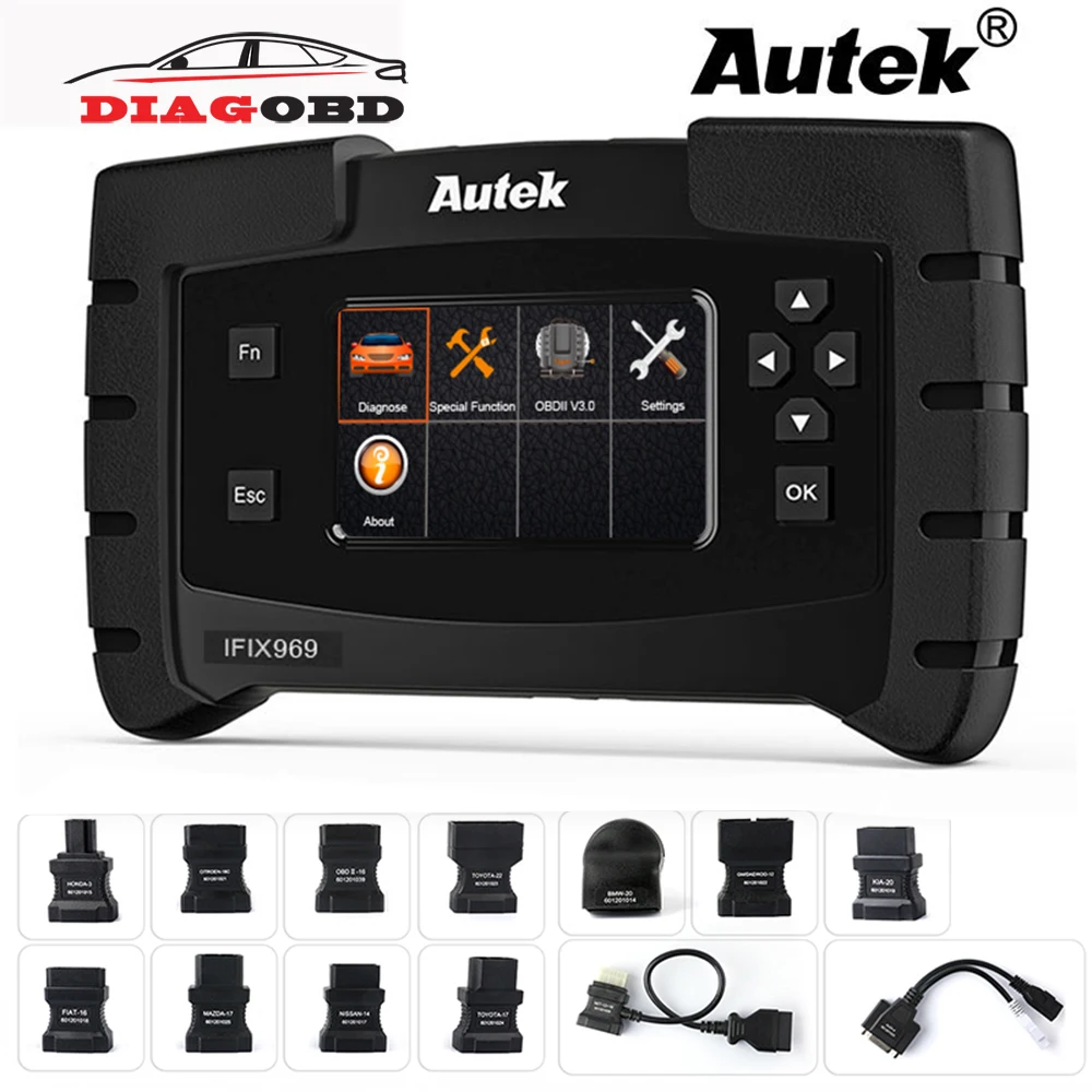 OBD2 диагностический инструмент Autek IFIX969 полная система OBDII профессиональный Автомобильный сканер подушка безопасности; ABS SRS SAS EPB сброс масла TPMS